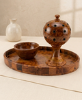 L’Oasis de Sérénité – Set Encensoir Artisanal en Bois de Thuya